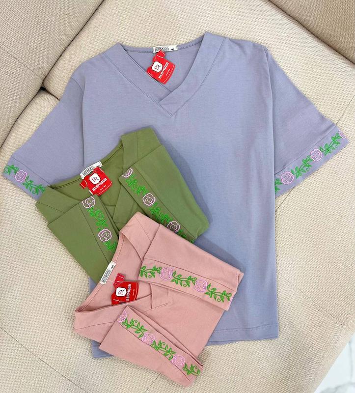 تیشرت گلدوزی یقه هفت