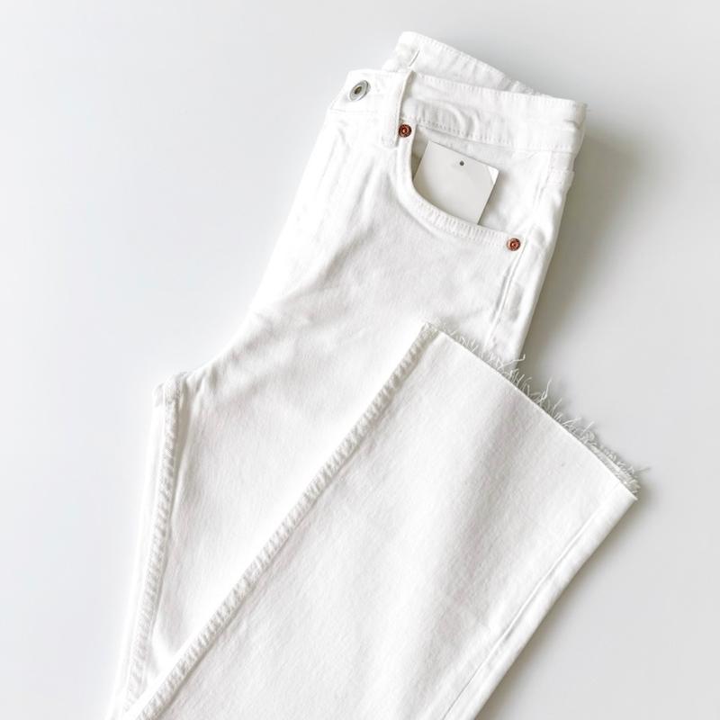 شلوار جین فلر سفید Zara