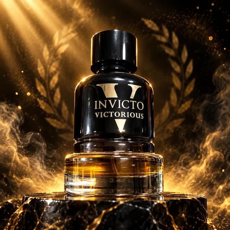 ادوپرفیوم مردانه اینویکتو ویکتوریوس مدل Invicto Victorious حجم ۱۰۰ میلی‌لیتر (رایحه گرم، شیرین و شرقی-وانیلی / الهام‌گرفته از پاکو رابان اینویکتوس ویکتوری)