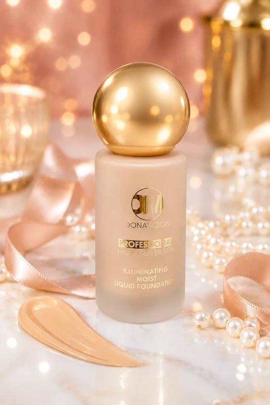 کرم‌پودر مایع دونامون با پوشش‌دهی بالا و جلوه درخشان (DONAMOON Illuminating Moist Liquid Foundation)