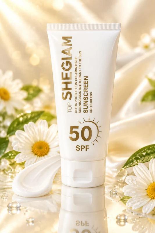 کرم ضدآفتاب بی‌رنگ شیگلم SPF 50 مخصوص پوست‌های حساس (TOP SHEGIAM Sunscreen Colourless)