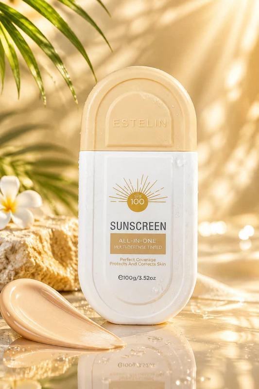 کرم ضدآفتاب رنگی استلین SPF 100 چندکاره (ESTELIN All-in-One Tinted Sunscreen