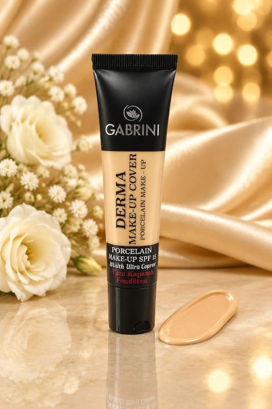 کرم پودر تیوپی گابرینی مدل درما مات فینیش حجم ۴۰ میلی‌لیتر (Gabrini Derma Matte Finish Foundation / با SPF 15 و کاور بالا)