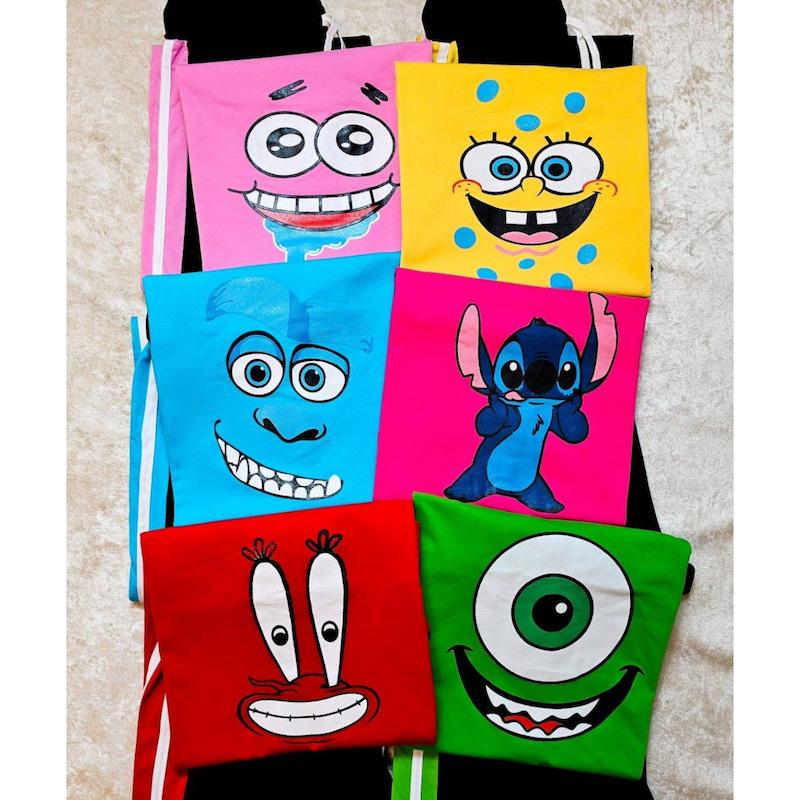 ست تیشرت لانگ و شلوار بگ انیمیشن کد ۹۷۱