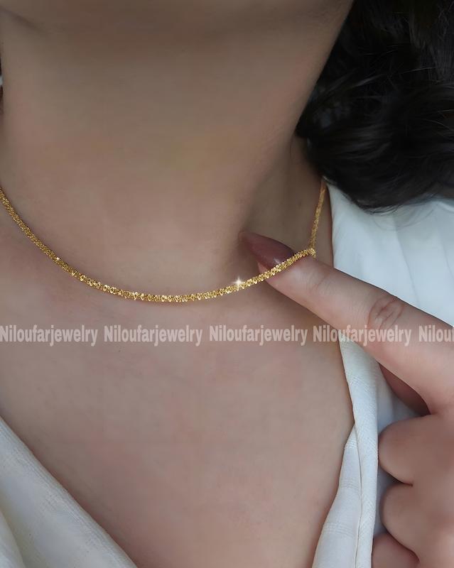 گردنبند خاویاری طرح طلا