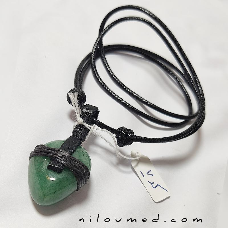 گردنبند اونتورین سبز سنگ شانس و اقبال کد 7