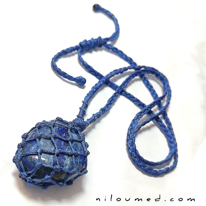 گردنبند لاجورد اصل افغانستان سنگ‌ سخنوری کد 101