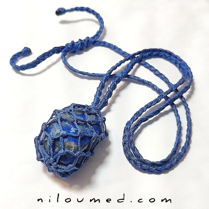 گردنبند لاجورد اصل افغانستان سنگ‌ سخنوری کد 102