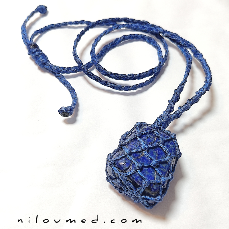 گردنبند لاجورد اصل افغانستان سنگ‌ سخنوری کد 103