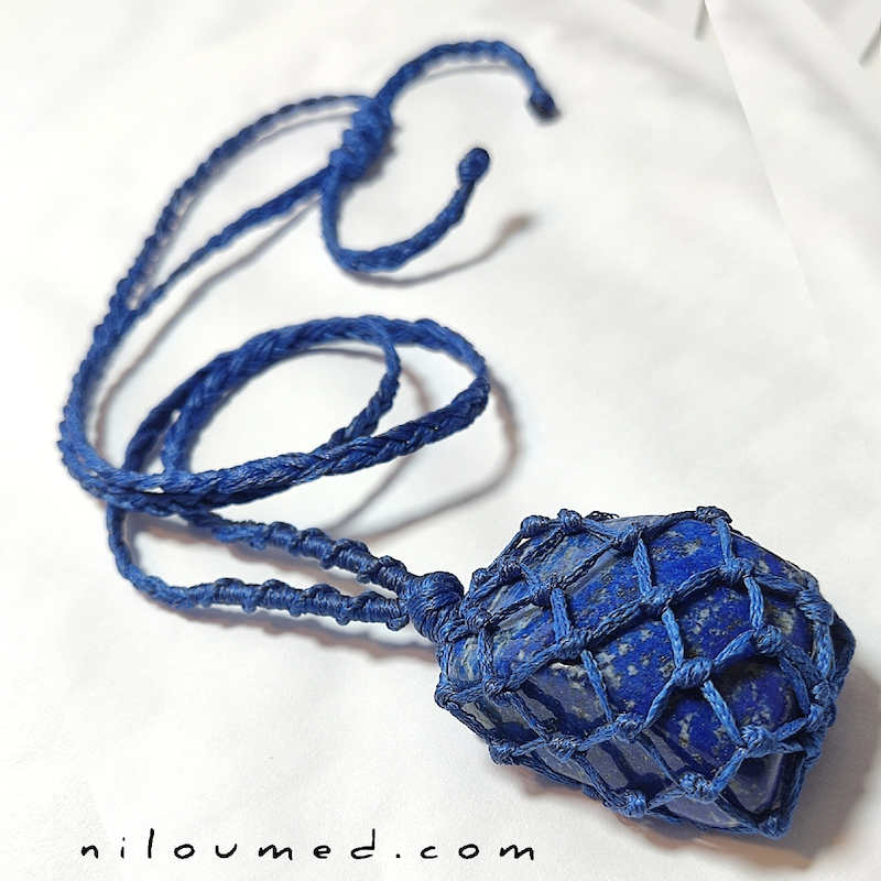 گردنبند لاجورد اصل افغانستان سنگ‌ سخنوری کد 105