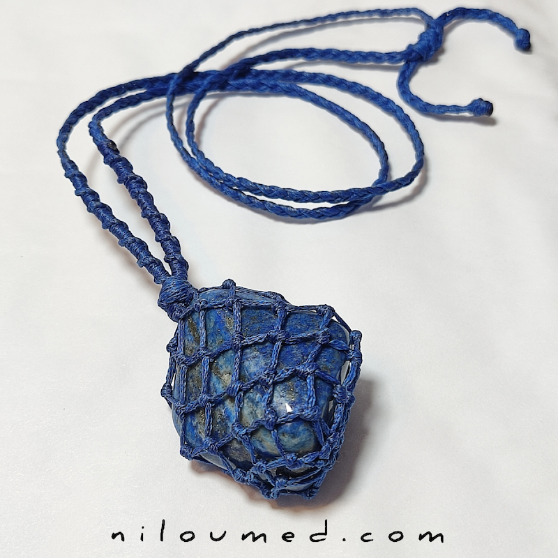 گردنبند لاجورد اصل افغانستان سنگ‌ سخنوری کد 106