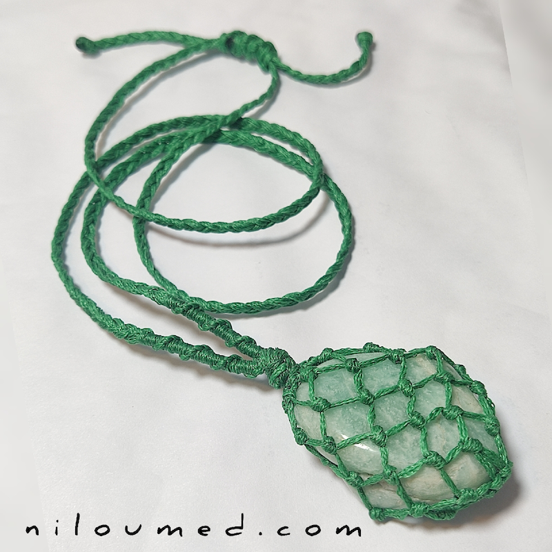 گردنبند آمازونیت آرامش بخش و افزایش انرژی حیات کد 111