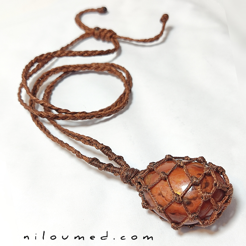 گردنبند بوتسوانا سنگ محافظ شانس برکت روزی کد 117