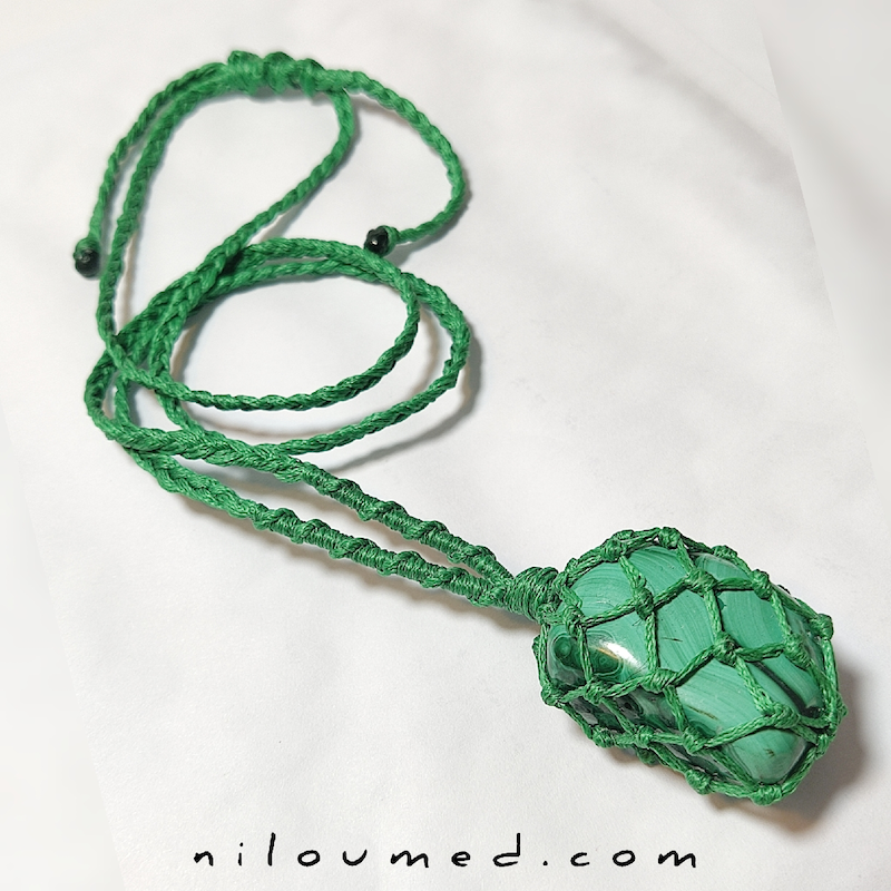 گردنبند مالاکیت اصل کنگو ضد چشم زخم قوی کد 120