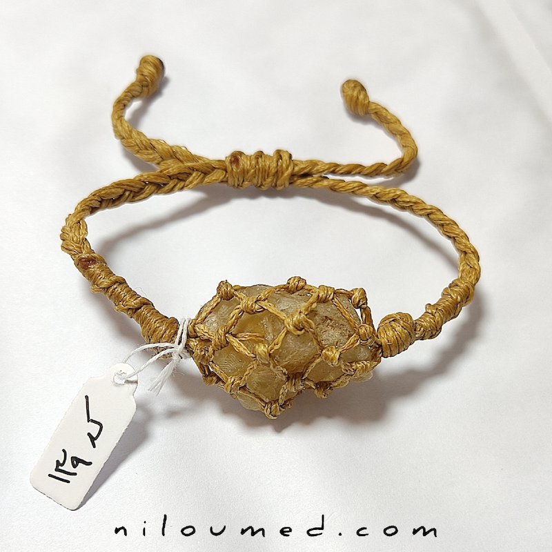 دستبند سیترین سنگ برکت ثروت و فراوانی کد 139