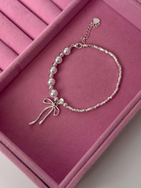 دستبند پا‌پیون مروارید