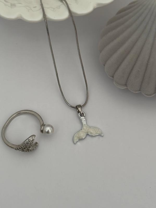 گردنبند دم وال +انگشتر