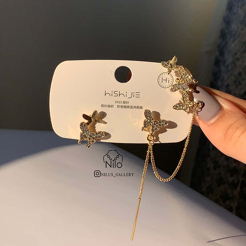 گوشواره ایرکافی لنگه به لنگه پروانه🦋