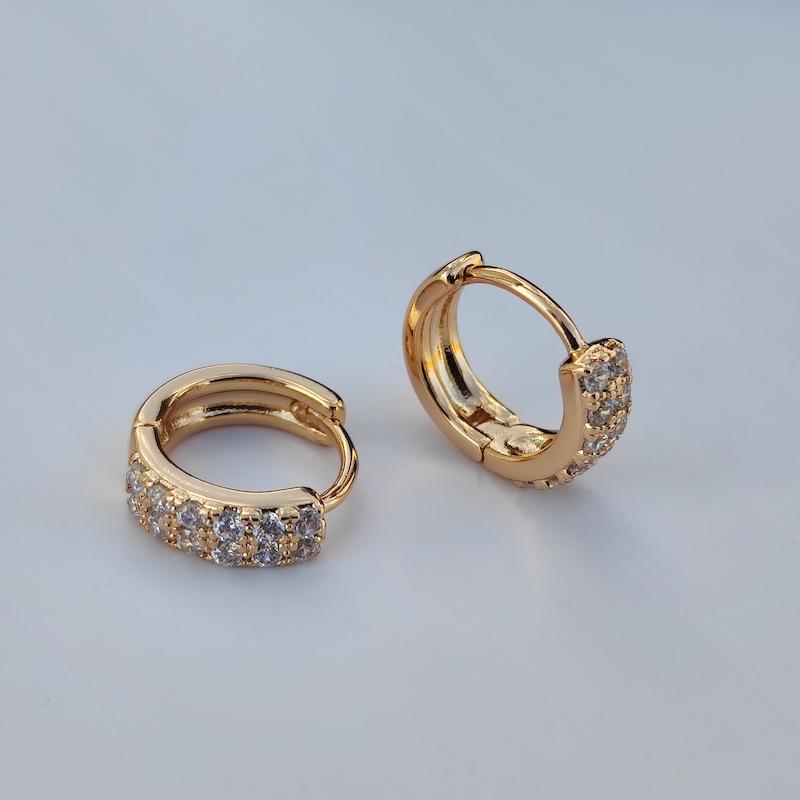گوشواره حلقه ای نگین دار ژوپینگ 005