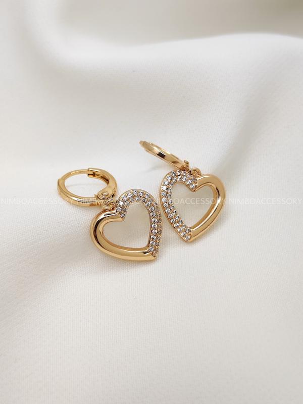 گوشواره قلب آویزی ژوپینگ 348