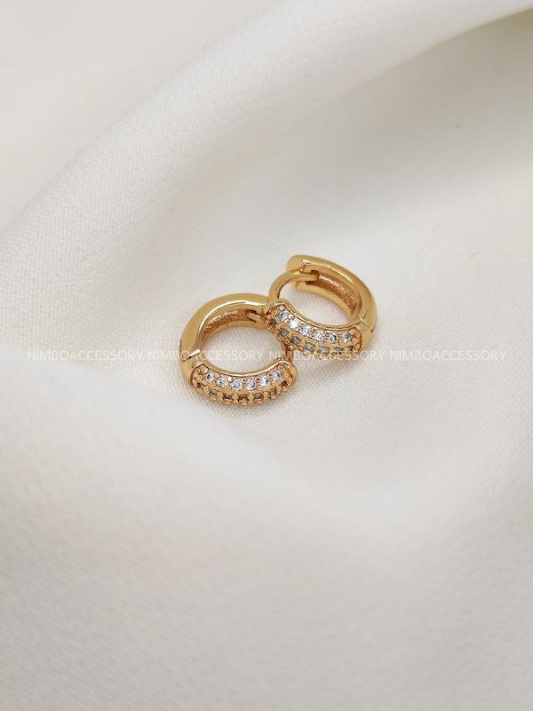گوشواره حلقه ای نگین دار ژوپینگ 352