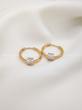 گوشواره حلقه ای نگین دار ژوپینگ 349