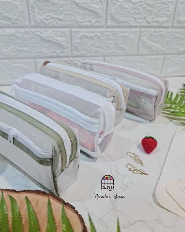 جامدادی شفاف توری دوزیپ