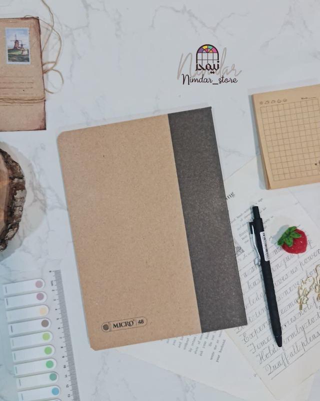 دفتر مینیمـال کرافـت 48 برگ ته چسـب