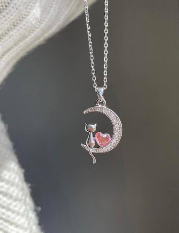 گردنبند ماه نگین دار🌙💎