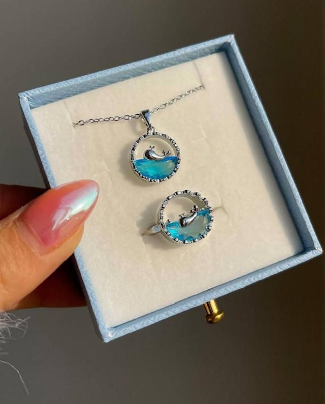 گردنبند و انگشتر دریا🌊