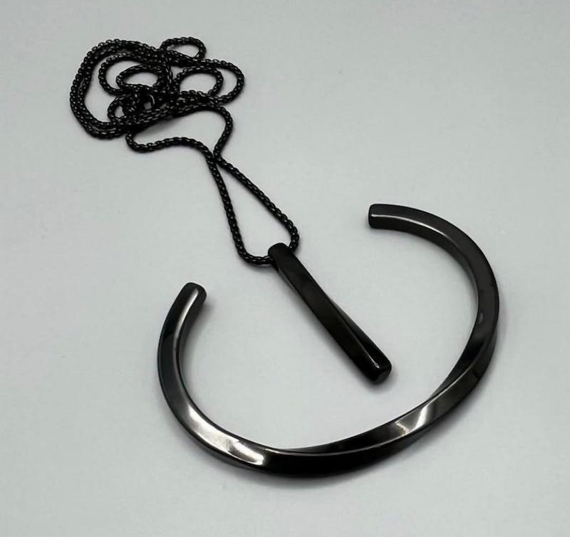 ست بنگل گردنبند استیل