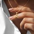 آویز طلا طرح گل سه پر N106
