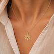 آویز گردنبند طلا طرح برف H115012