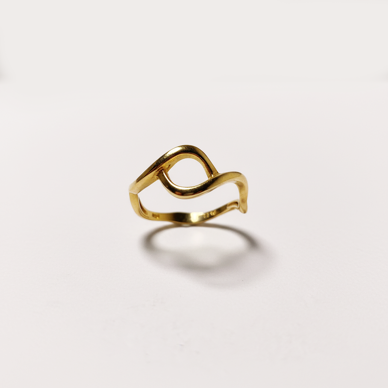 انگشتر طرح موج با خط های منحنی کد ۲۷-۳