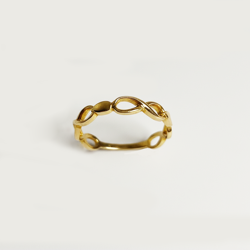 انگشتر طلا طرح بی‌نهایت کد ۲۳-۱