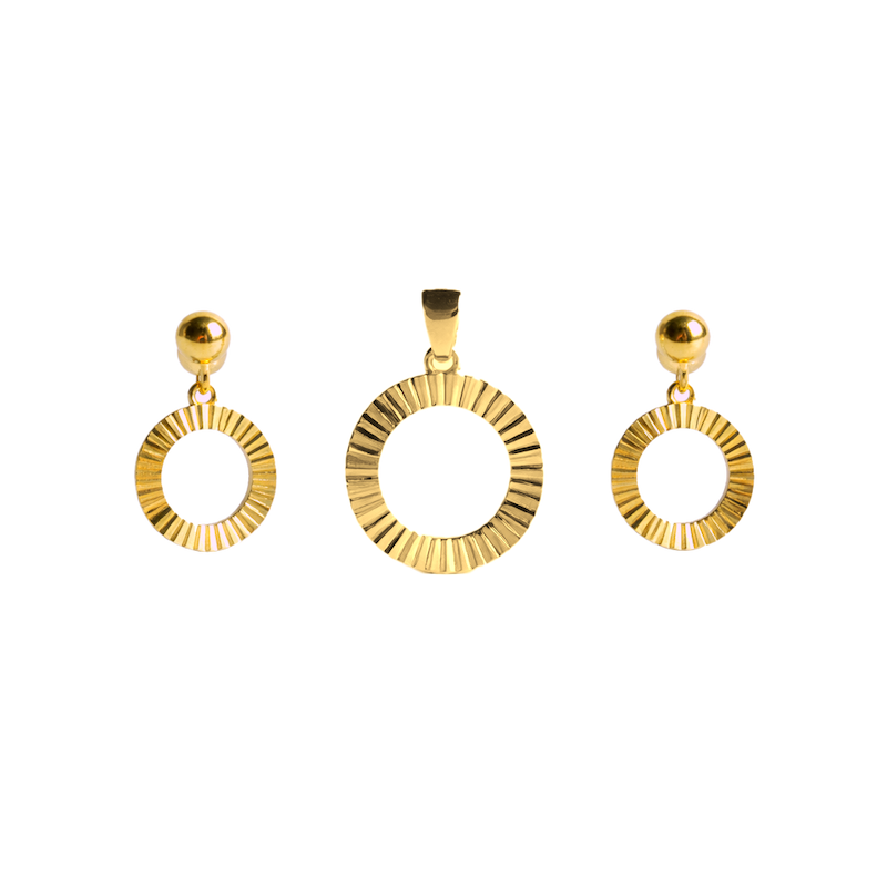 نیم ست طلا دایره تراش کد ۱۰-۴