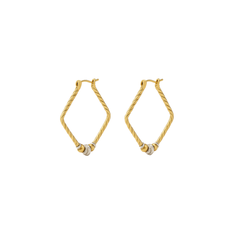 گوشواره طلا گوی لوزی کد ۳۷-۳