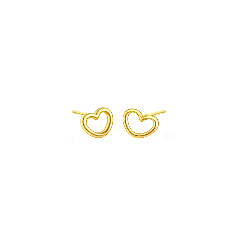 گوشواره میخی قلب تو خالی 