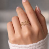 انگشتر طلا طرح پروانه H0670012