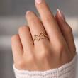 انگشتر طلا طرح پروانه H0670012