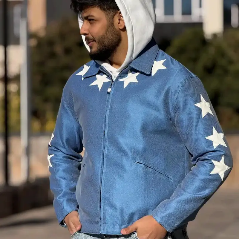 جکت طرح star برند تومارو رنگ آبی 143