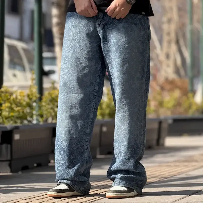 شلوار بگ 1751 کاستوم نقش برجسته LV