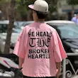 تیشرت BROKEN HEART صورتی 242