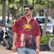 پیراهن طرح Sun Horse برند تومارو Tomorrow رنگ قرمز 310