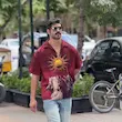 پیراهن طرح Sun Horse برند تومارو Tomorrow رنگ قرمز 310
