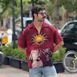 پیراهن طرح Sun Horse برند تومارو Tomorrow رنگ قرمز 310