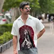 پیراهن طرح Saint Mary برند تومارو Tomorrow رنگ سفید و قرمز 312