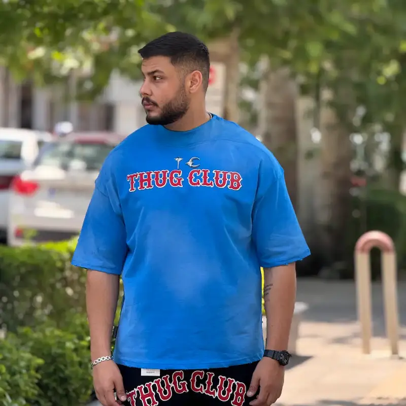 تیشرت ثاگ کلاب THUG CLUB آبی 316