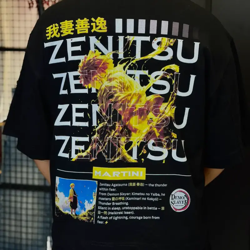 تیشرت زِنیتسو آگاتسوما (Zenitsu Agatsuma) | Demon Slayer | مشکی 326