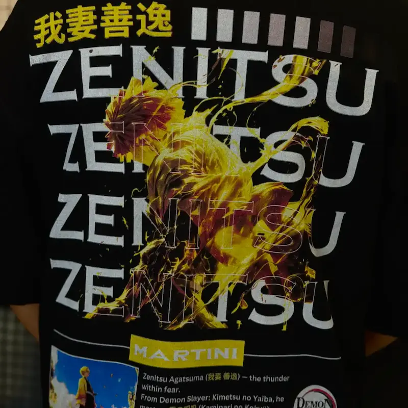 تیشرت زِنیتسو آگاتسوما (Zenitsu Agatsuma) | Demon Slayer | مشکی 326